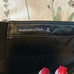 Abercrombie & Fitch Black Faux Leather Skirt